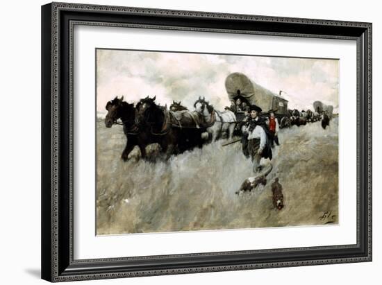 The Connecticut Settlers Entering the Western Reserve-Howard Pyle-Framed Giclee Print