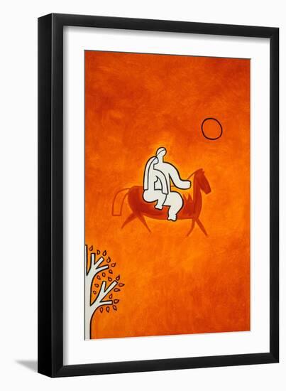 The conquest III, 2001,(oil on linen)-Cristina Rodriguez-Framed Giclee Print