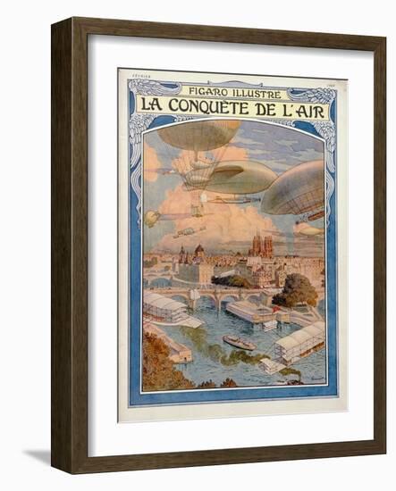 The Conquest of the Air, 1909-Eugene Grasset-Framed Giclee Print