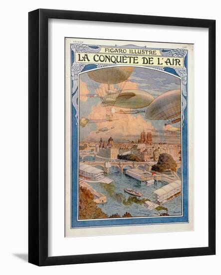 The Conquest of the Air, 1909-Eugene Grasset-Framed Giclee Print