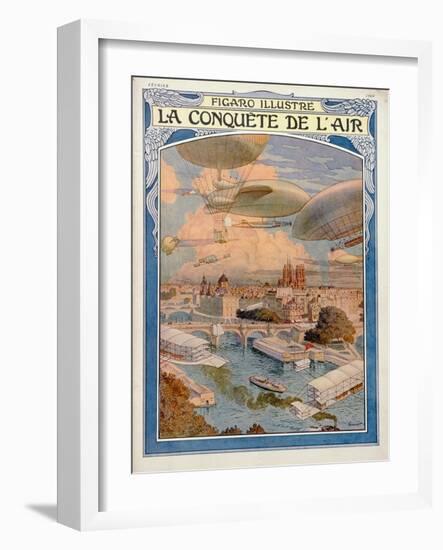 The Conquest of the Air, 1909-Eugene Grasset-Framed Giclee Print