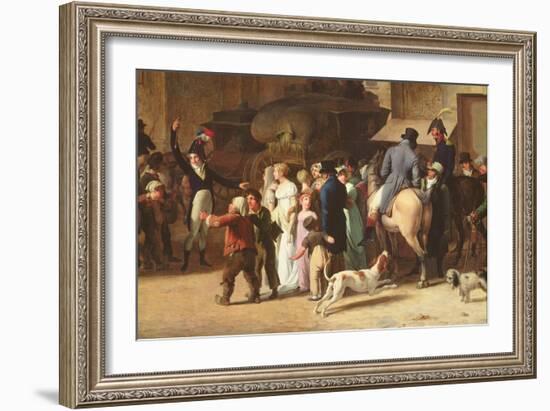 The Conscripts of 1807 Marching Past the Gate of Saint-Denis, Detail of Spectators-Louis Leopold Boilly-Framed Giclee Print