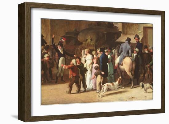 The Conscripts of 1807 Marching Past the Gate of Saint-Denis, Detail of Spectators-Louis Leopold Boilly-Framed Giclee Print