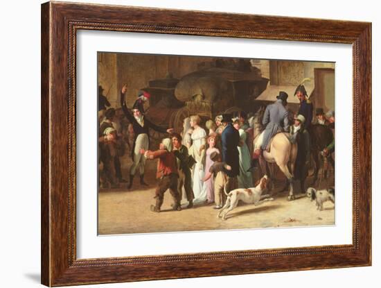 The Conscripts of 1807 Marching Past the Gate of Saint-Denis, Detail of Spectators-Louis Leopold Boilly-Framed Giclee Print