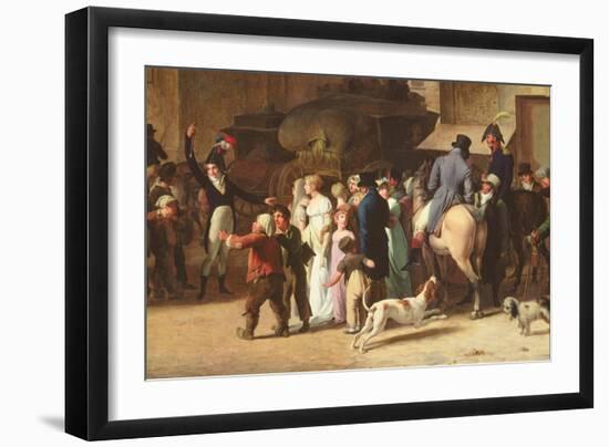 The Conscripts of 1807 Marching Past the Gate of Saint-Denis, Detail of Spectators-Louis Leopold Boilly-Framed Giclee Print