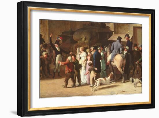 The Conscripts of 1807 Marching Past the Gate of Saint-Denis, Detail of Spectators-Louis Leopold Boilly-Framed Giclee Print