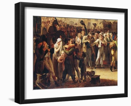The Conscripts of 1807 Marching Past the Gate of Saint-Denis, Detail of the Conscripts-Louis Leopold Boilly-Framed Giclee Print