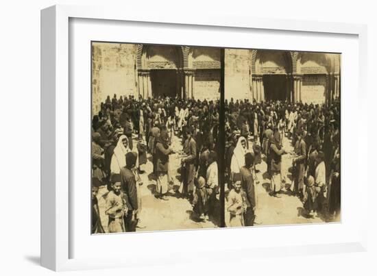 The Consecration of Easter Eggs on Easter before the Church of the Holy Sepulchre, 1913-null-Framed Giclee Print