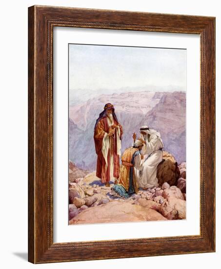 The consecration of Eleazar as high priest - Bible-William Brassey Hole-Framed Giclee Print