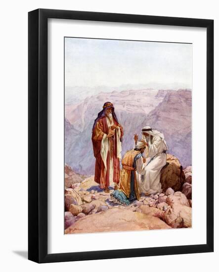 The consecration of Eleazar as high priest - Bible-William Brassey Hole-Framed Giclee Print