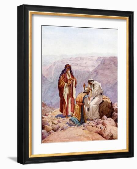 The consecration of Eleazar as high priest - Bible-William Brassey Hole-Framed Giclee Print