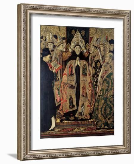 The Consecration of Saint Augustine-Jaume Huguet-Framed Giclee Print