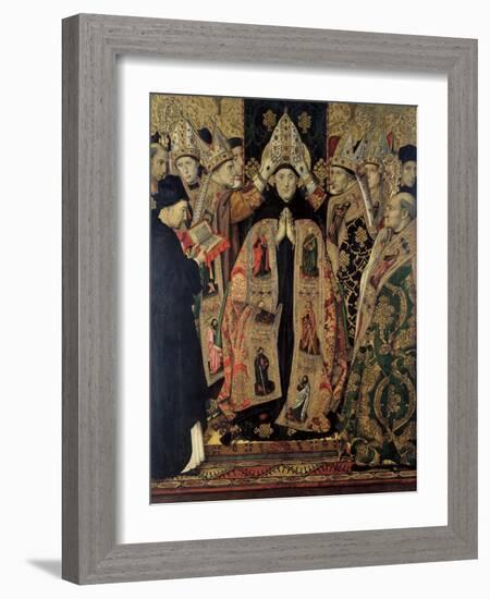 The Consecration of Saint Augustine-Jaume Huguet-Framed Giclee Print