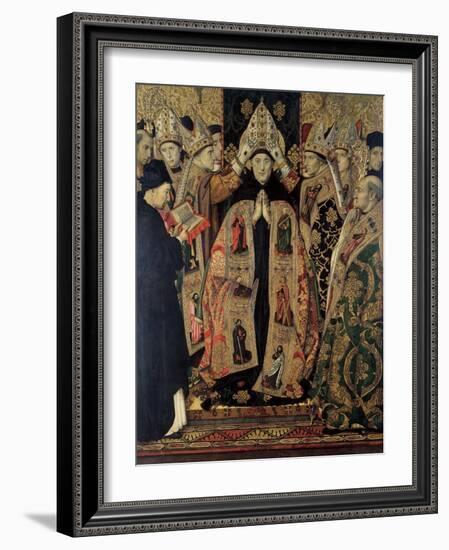 The Consecration of Saint Augustine-Jaume Huguet-Framed Giclee Print