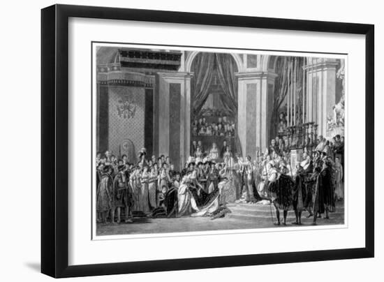 The Consecration of the Emperor Napoleon and the Coronation of the Empress Josephine, 1804-Jacques-Louis David-Framed Giclee Print