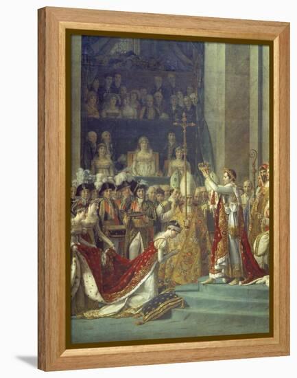 The Consecration of the Emperor Napoleon and the Coronation of the Empress Josephine Notre-Dame-Jacques Louis David-Framed Premier Image Canvas