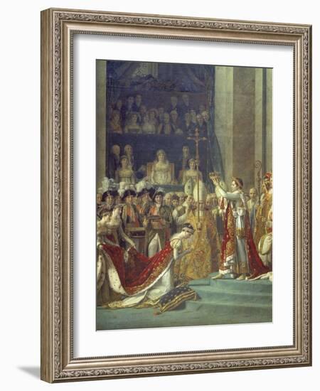 The Consecration of the Emperor Napoleon and the Coronation of the Empress Josephine Notre-Dame-Jacques Louis David-Framed Giclee Print