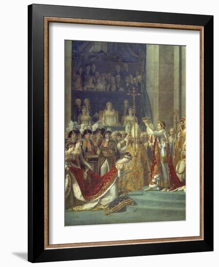 The Consecration of the Emperor Napoleon and the Coronation of the Empress Josephine Notre-Dame-Jacques Louis David-Framed Giclee Print