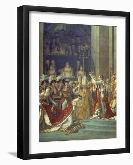 The Consecration of the Emperor Napoleon and the Coronation of the Empress Josephine Notre-Dame-Jacques Louis David-Framed Giclee Print