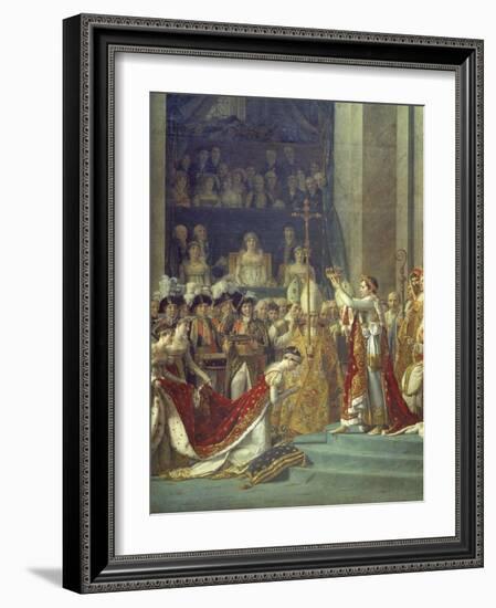 The Consecration of the Emperor Napoleon and the Coronation of the Empress Josephine Notre-Dame-Jacques Louis David-Framed Giclee Print