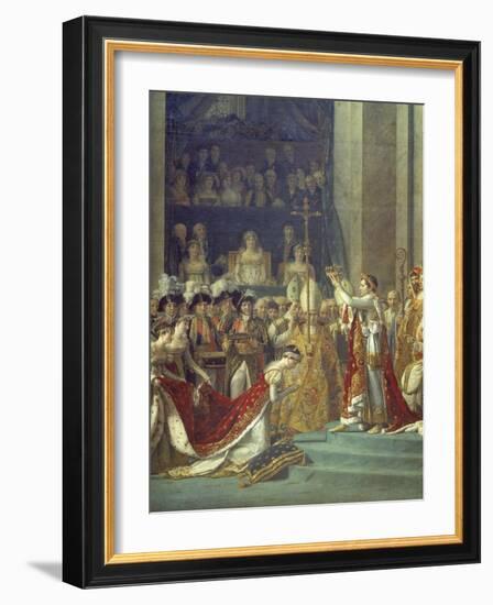 The Consecration of the Emperor Napoleon and the Coronation of the Empress Josephine Notre-Dame-Jacques Louis David-Framed Giclee Print