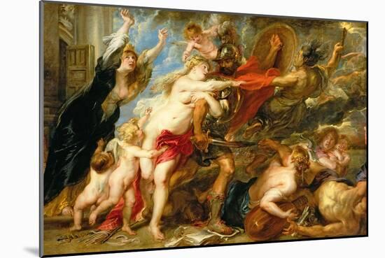 The Consequence of War, 1637-38-Peter Paul Rubens-Mounted Giclee Print