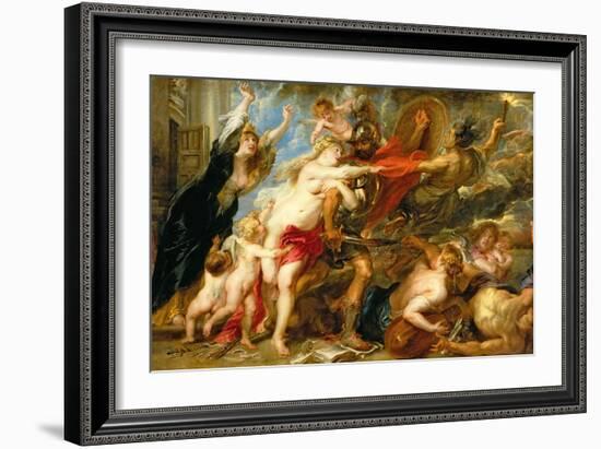 The Consequence of War, 1637-38-Peter Paul Rubens-Framed Giclee Print