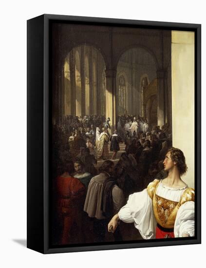 The Conspiracy of Lampugnani, 1826-1829-Francesco Hayez-Framed Premier Image Canvas