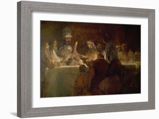 The Conspiracy of the Batavians under Claudius Civilis, C. 1661-62-Rembrandt van Rijn-Framed Giclee Print