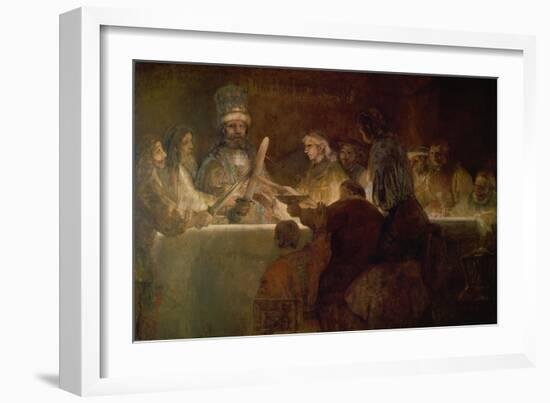 The Conspiracy of the Batavians under Claudius Civilis, C. 1661-62-Rembrandt van Rijn-Framed Giclee Print