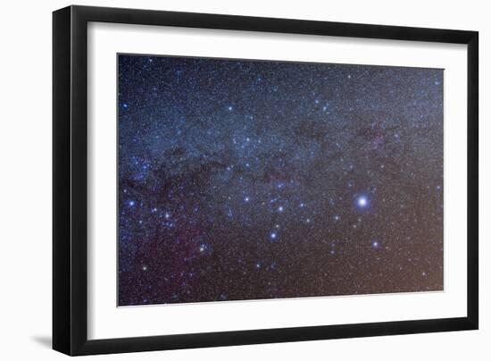 The Constellation of Canis Major with Nearby Deep Sky Objects-null-Framed Photographic Print