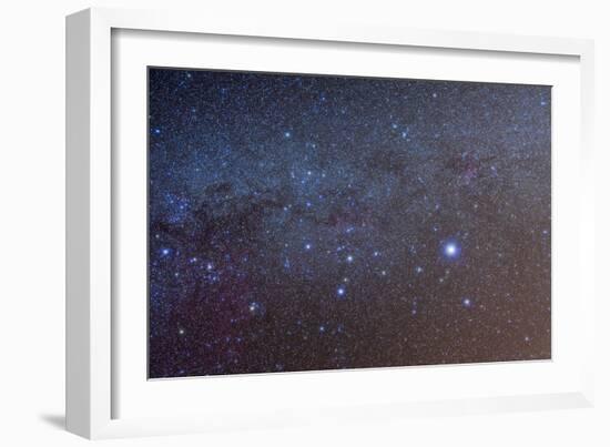 The Constellation of Canis Major with Nearby Deep Sky Objects-null-Framed Photographic Print