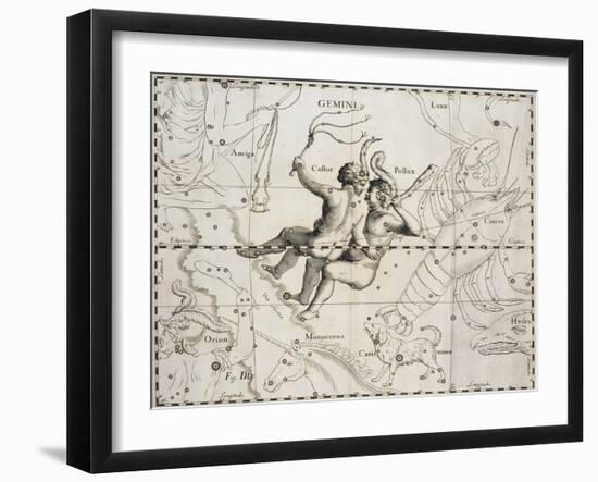 The Constellation of Gemini from Firmamentum Sobiescianum Sive Uranographia-null-Framed Giclee Print