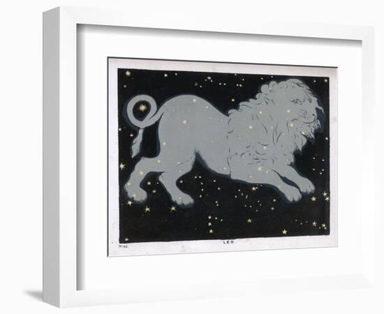 The Constellation of Leo the Lion-Charles F. Bunt-Framed Art Print