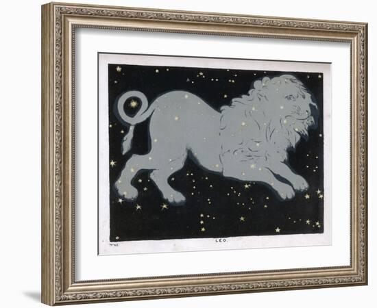 The Constellation of Leo the Lion-Charles F. Bunt-Framed Art Print