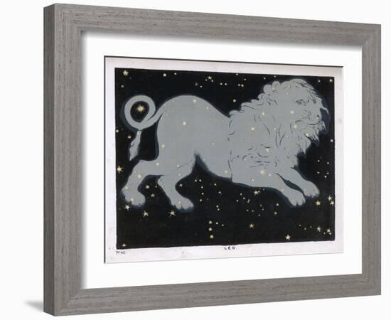 The Constellation of Leo the Lion-Charles F. Bunt-Framed Art Print