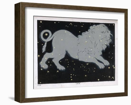 The Constellation of Leo the Lion-Charles F. Bunt-Framed Art Print
