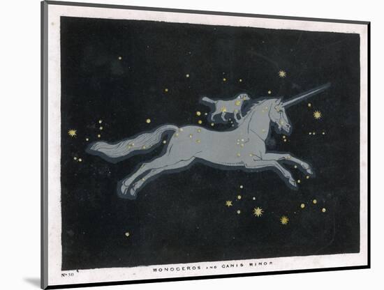 The Constellation of Monoceros, a Unicorn, and Canis Minor, a Small Dog-Charles F. Bunt-Mounted Photographic Print