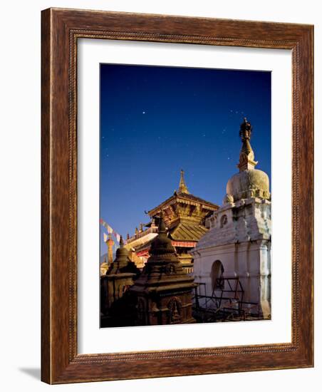 The Constellation of Orion in the Sky at Dawn Above the Hariti Mandir Temple-Don Smith-Framed Photographic Print