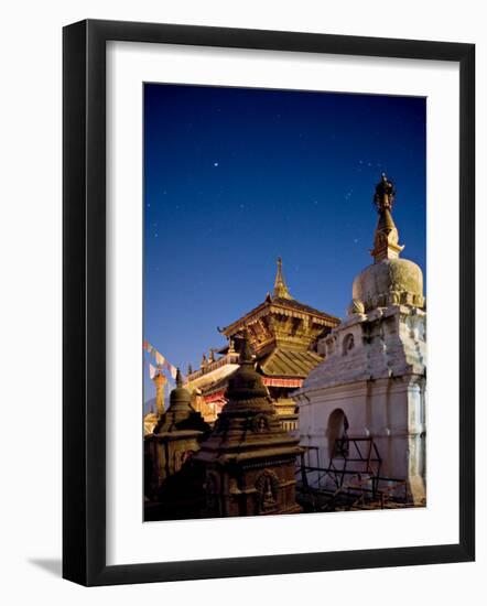 The Constellation of Orion in the Sky at Dawn Above the Hariti Mandir Temple-Don Smith-Framed Photographic Print