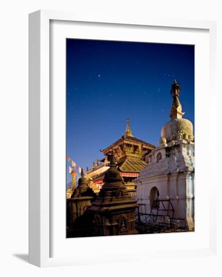 The Constellation of Orion in the Sky at Dawn Above the Hariti Mandir Temple-Don Smith-Framed Photographic Print