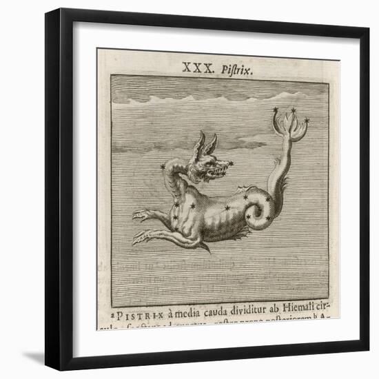 The Constellation of Pistrix the Sea Monster-Gaius Julius Hyginus-Framed Art Print