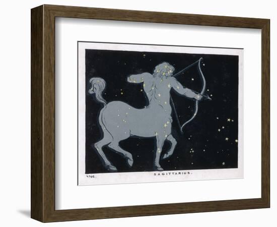 The Constellation of Sagittarius Half Man and Half Horse with a Bow and Arrow-Charles F. Bunt-Framed Art Print