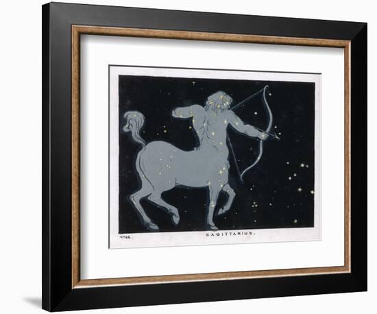 The Constellation of Sagittarius Half Man and Half Horse with a Bow and Arrow-Charles F. Bunt-Framed Art Print