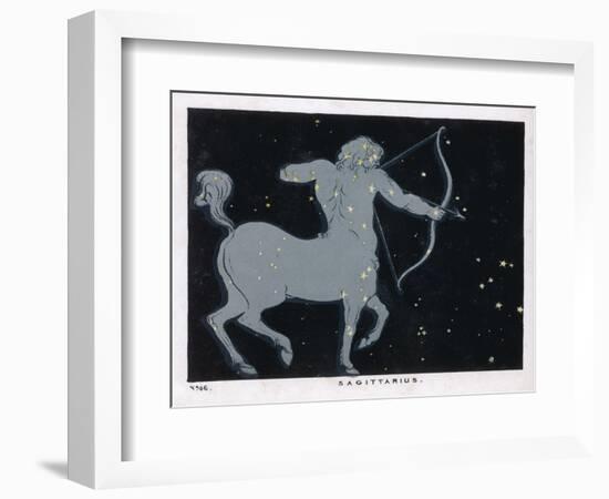 The Constellation of Sagittarius Half Man and Half Horse with a Bow and Arrow-Charles F. Bunt-Framed Art Print