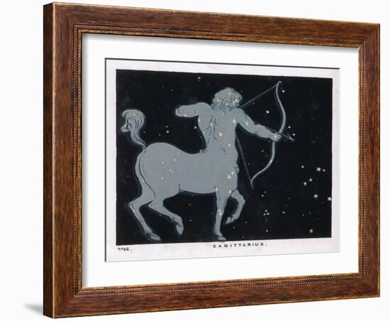 The Constellation of Sagittarius Half Man and Half Horse with a Bow and Arrow-Charles F. Bunt-Framed Art Print