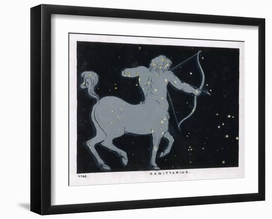 The Constellation of Sagittarius Half Man and Half Horse with a Bow and Arrow-Charles F. Bunt-Framed Art Print