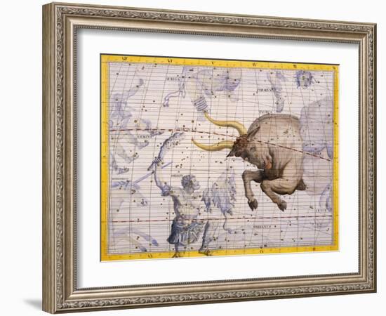 The Constellation of Taurus the Bull and Orion by James Thornhill-Stapleton Collection-Framed Giclee Print