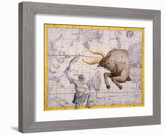 The Constellation of Taurus the Bull and Orion by James Thornhill-Stapleton Collection-Framed Giclee Print