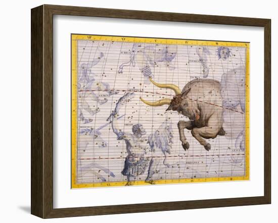 The Constellation of Taurus the Bull and Orion by James Thornhill-Stapleton Collection-Framed Giclee Print